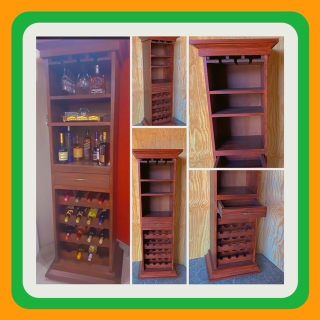 Liquor   and or wine cabinet Cottage series 1800 - Stained