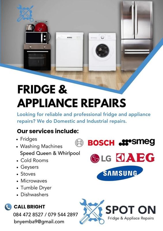Fridge and appliances repairs