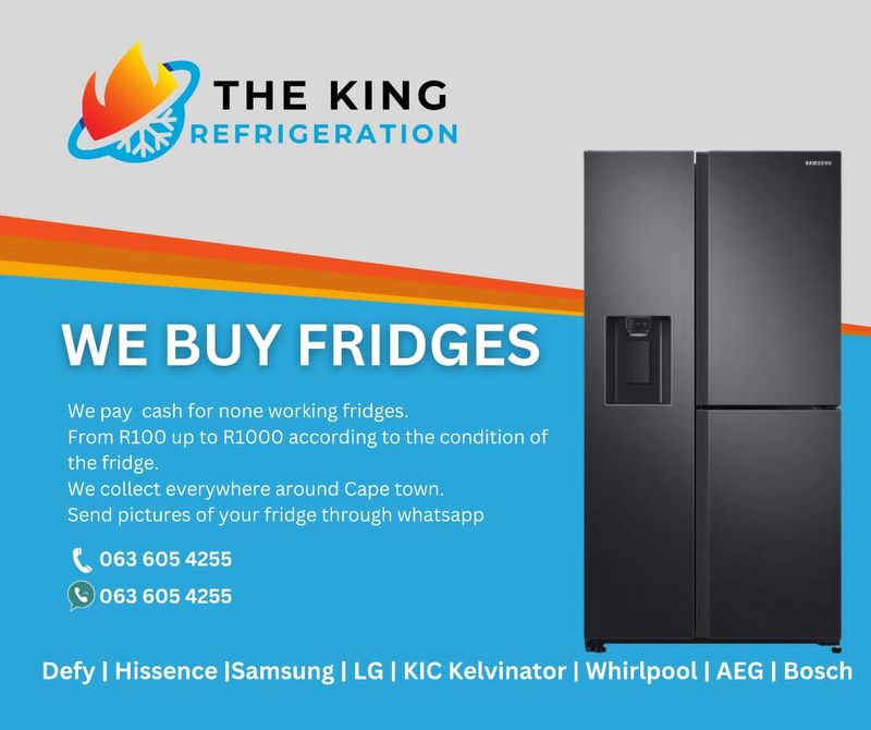 NONE WORKING FRIDGES AND FREEZERS CASH