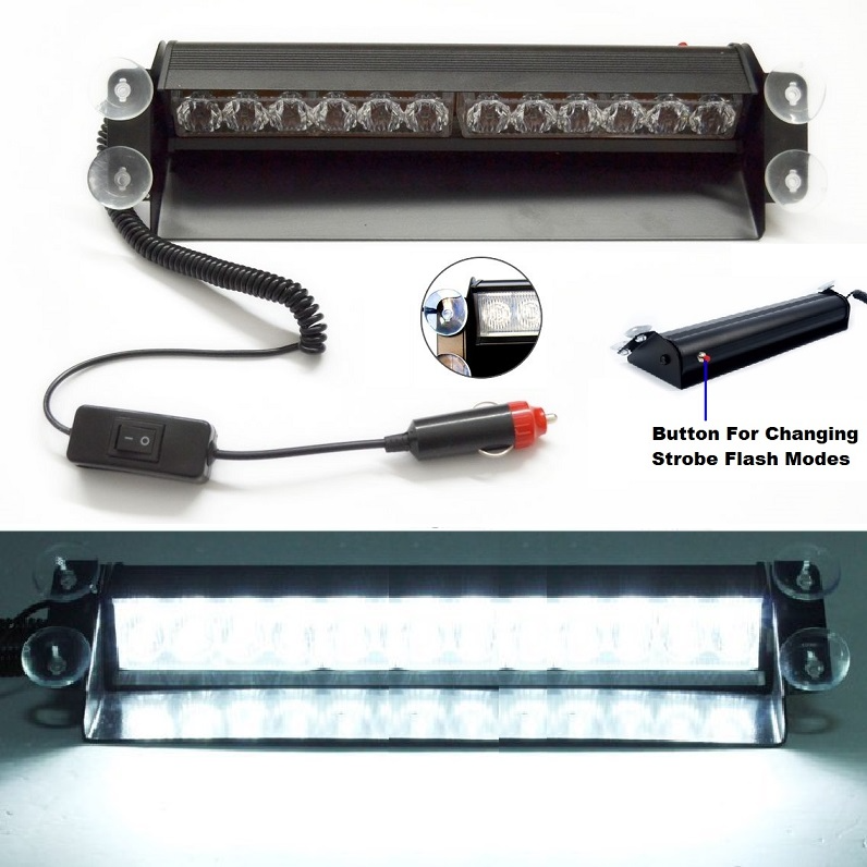 LED Vehicle Windscreen Flash Strobe Dashboard Windshield Light. White Dash Light. Brand New Products