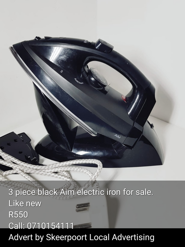 3 piece black Aim electric iron for sale