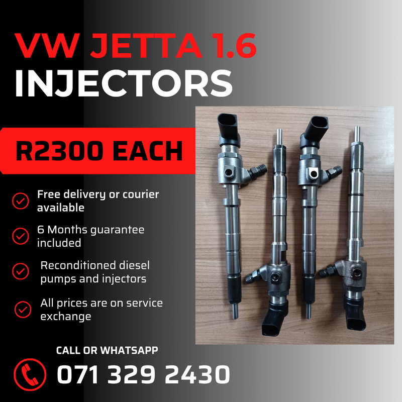 VW JETTA 1.6 INJECTORS FOR SALE WITH WARRANTY