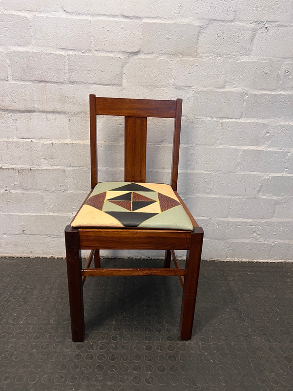 Colour Blocked  Wooden Dining Chair (One Slat) - PRICE DROP- A48396