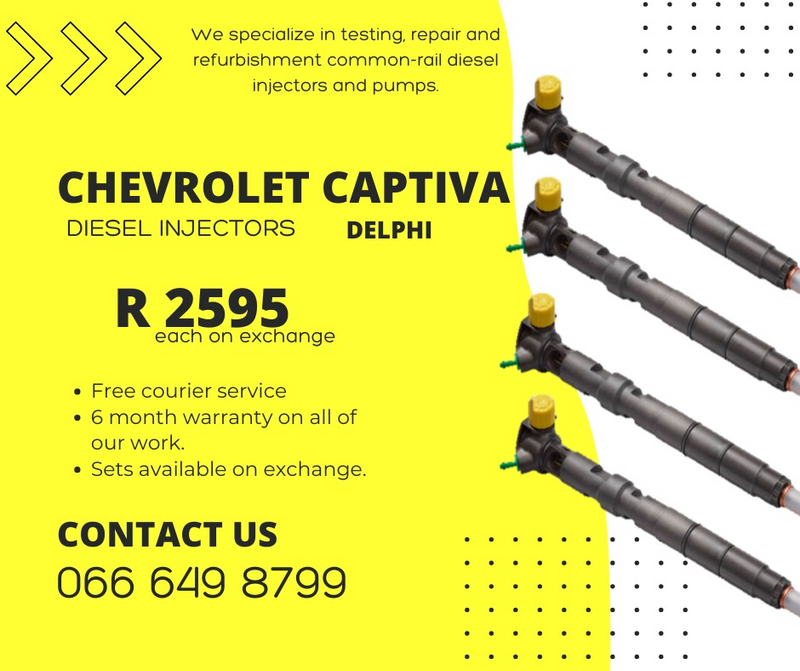 Chevrolet Captiva Delphi diesel injectors for sale we sell on service exchnge or recon