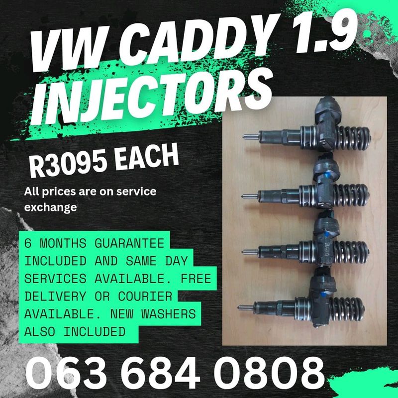 VW CADDY 1.9  DIESEL INJECTORS FOR SALE WITH WARRANTY ON