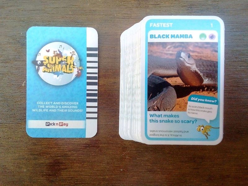 PICK N PAY SUPER ANIMALS COLLECTORS CARDS FOR SALE