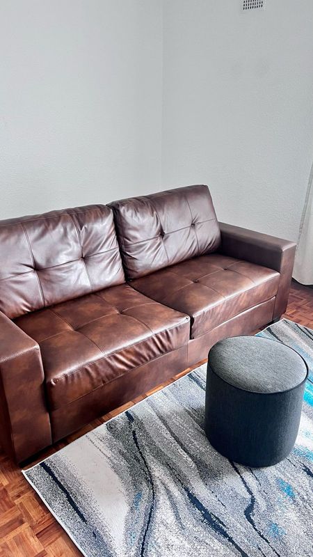 3 seater leather touch couch