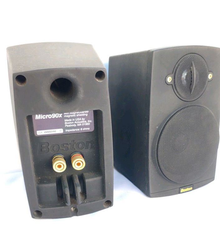 Boston Acoustics Micro90x MagnaGuard Die-Cast Aluminum Surround Speakers Pair for sale
