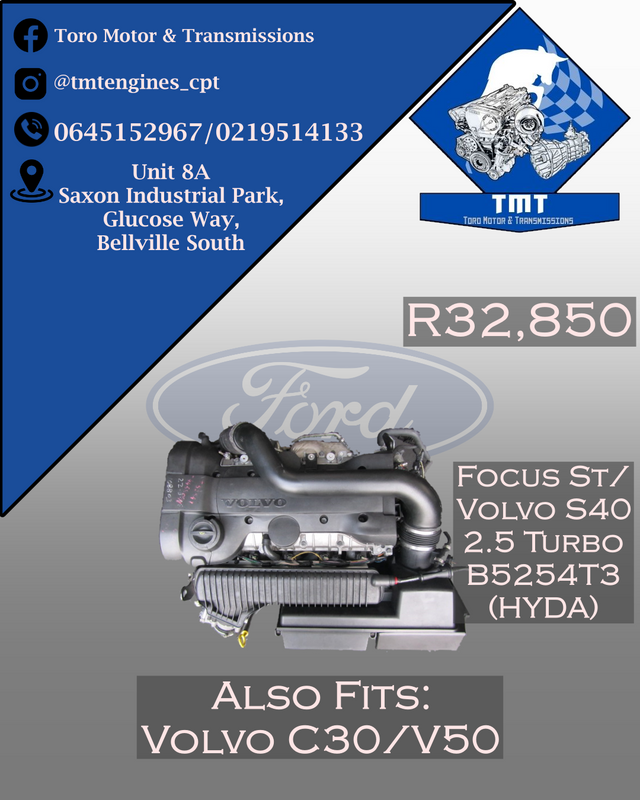 Ford/Volvo B2524T32.5 5 Cylinder Turbo Engine