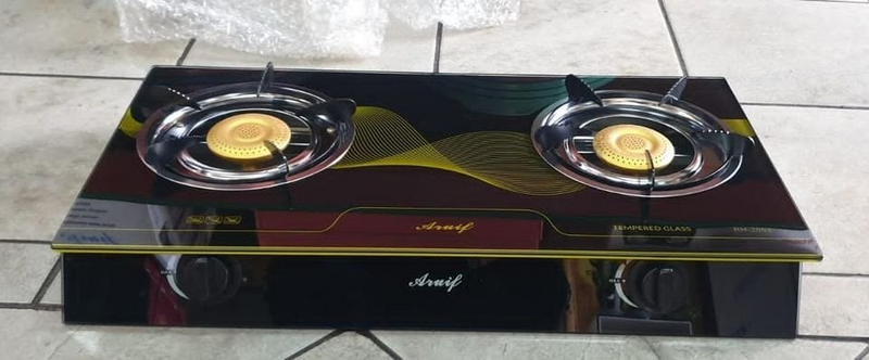 ARUIF 2 PLATE GLASS GAS STOVE : RH-2002