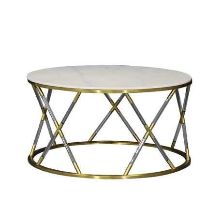 Marble top and gold legs coffee table