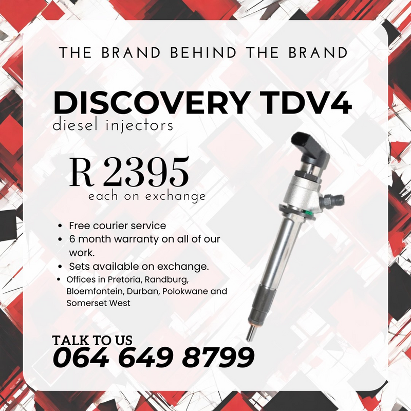 Discovery TDV4 Diesel injectors for sale on exchange or to recon 6 months warranty