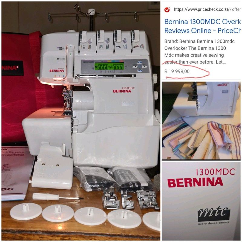 Bernina 1300mdc coverstitch and 3,4,5thread overlocker