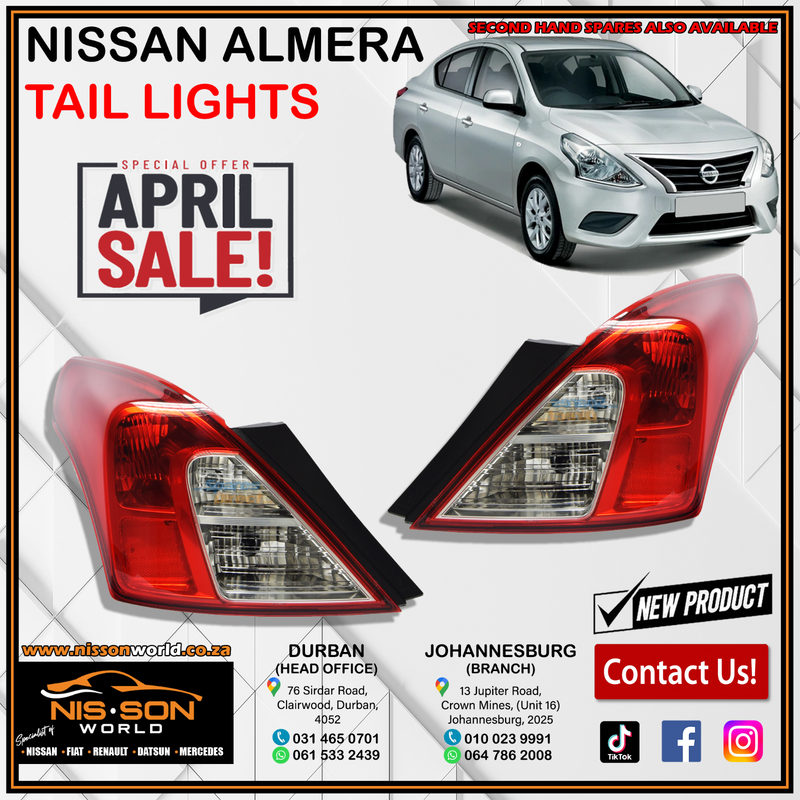 NISSAN ALMERA TAIL LIGHTS