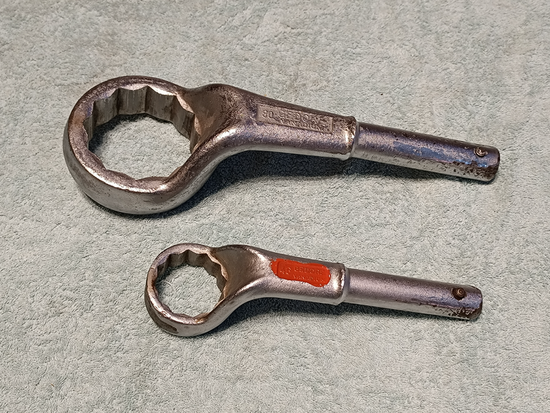 Gedore ring spanners (80mm and 46mm)