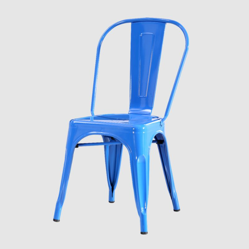 Metal Tolix Cafe Chair-Blue -R699