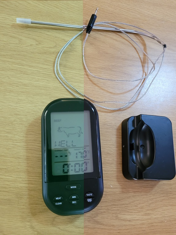 For the Braai Man ! Wireless meat temperature probe with display receiver !