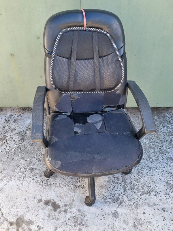 Black old office chair