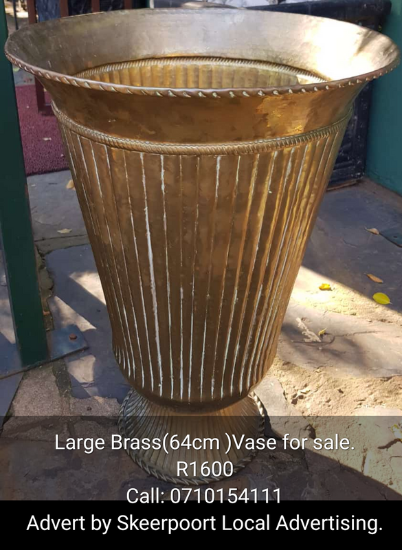 Extra large vintage brass vase for sale