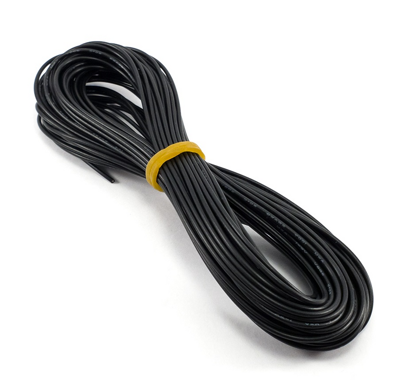 Black Guitar Circuit Hookup Wire 22 AWG Per Meter