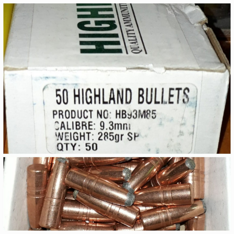 For Sale - HIGHLAND 9.3mm projectiles 285gr soft point for reloading
