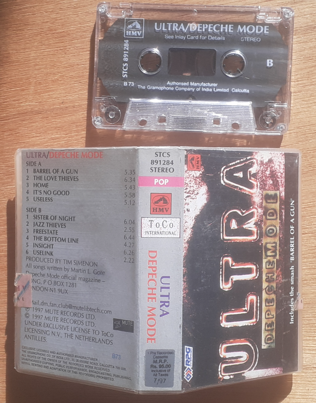 VERY RARE CASSETTE TAPE.DEPECHE MODE - ULTRA.Used,Indian pressing.