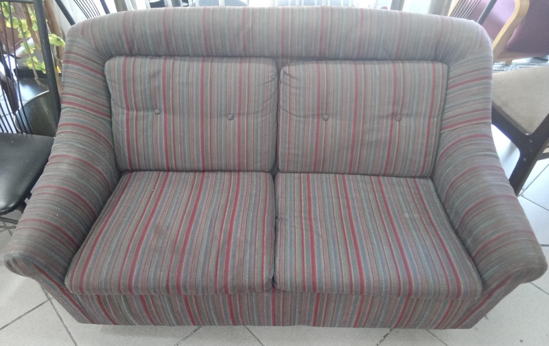 Antique-Look Two-Seater Couch- REF STOCK NO 4085 Now selling for only R 900.00