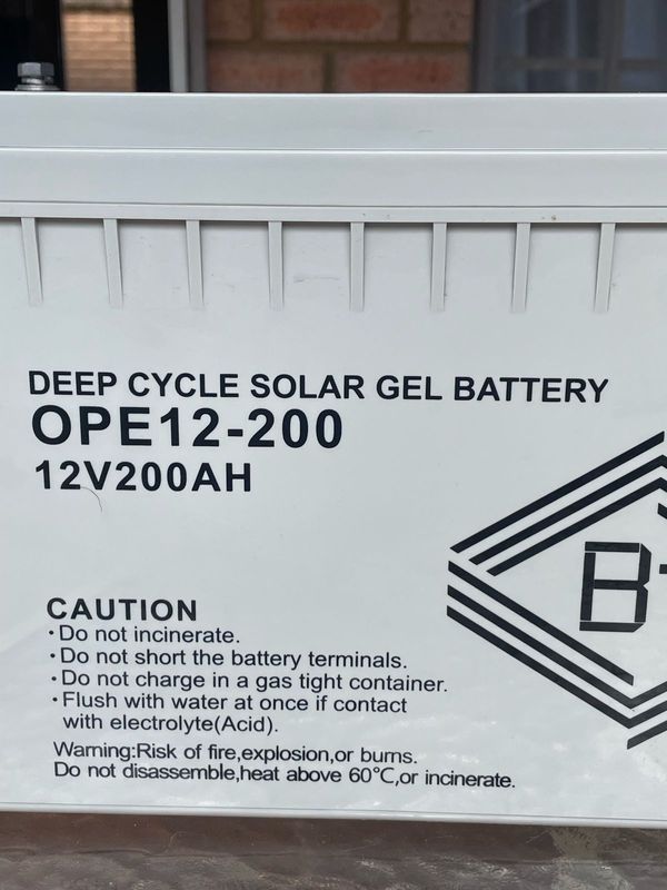(2) Solar Gel Battery 3000/ per battery