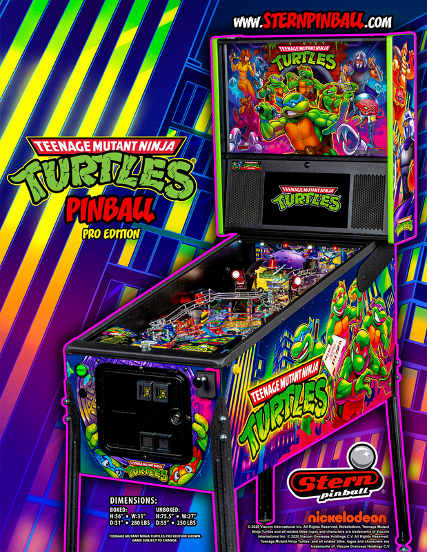 Stern Teenage Mutant Ninja Turtles Pinball (Available To Order)