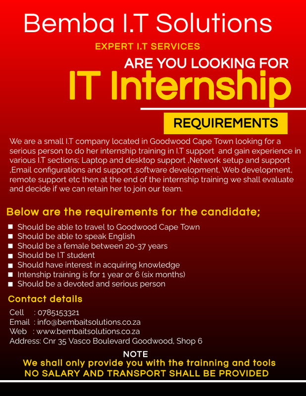 I.T support internship