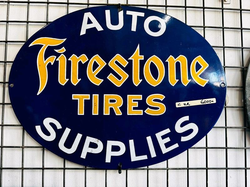 Firestone Tyres Enamel Sign