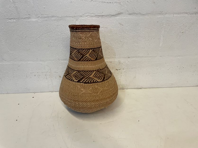 Woven African Print Vase-