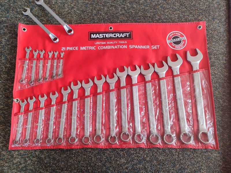 21pc Mastercraft Excellent Quality Spanners Set w/additional 2 extra spanners (total: 23 spanners)