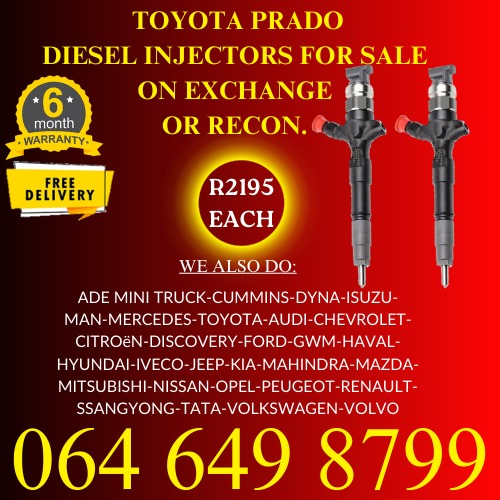 Toyota Prado diesel injectors for sale on exchange