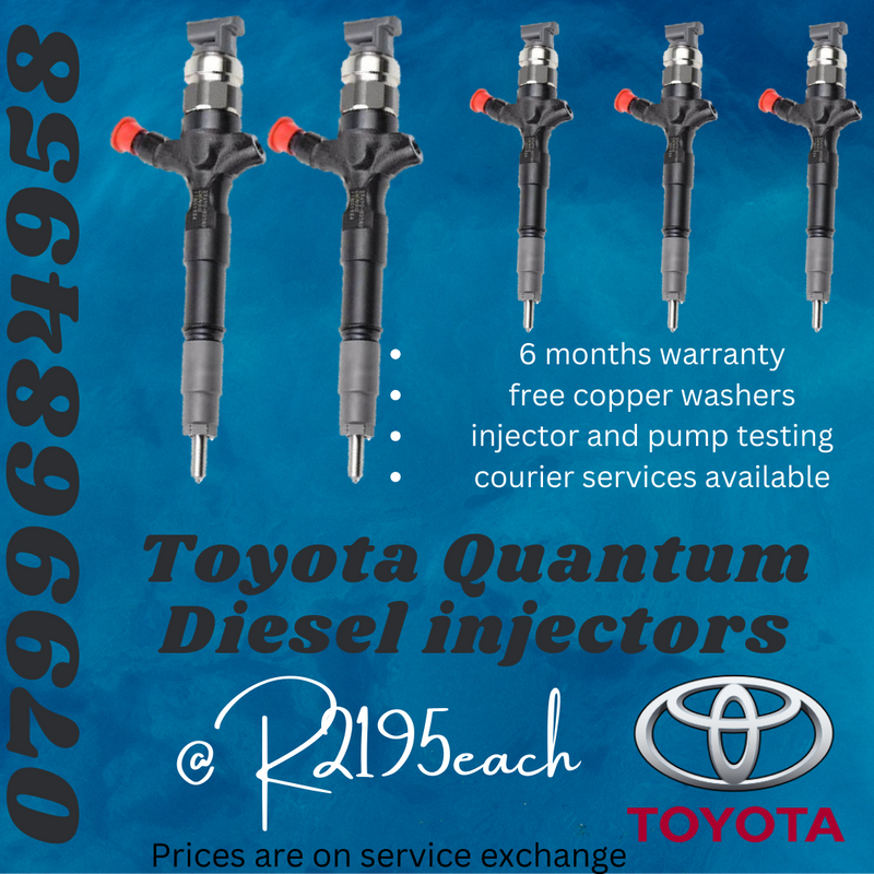 TOYOTA QUANTUM DIESEL INJECTORS/ WE RECON AND SELL ON EXCHANGE
