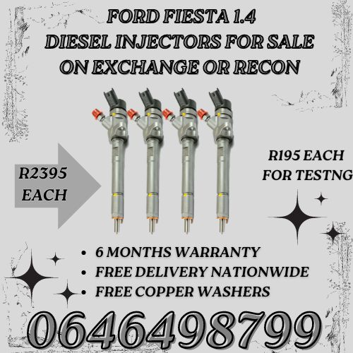 Ford Fiesta diesel injectors for sale on exchange or to recon 6 months warranty