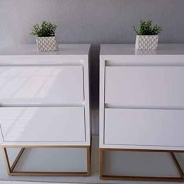 White bedside table - Each