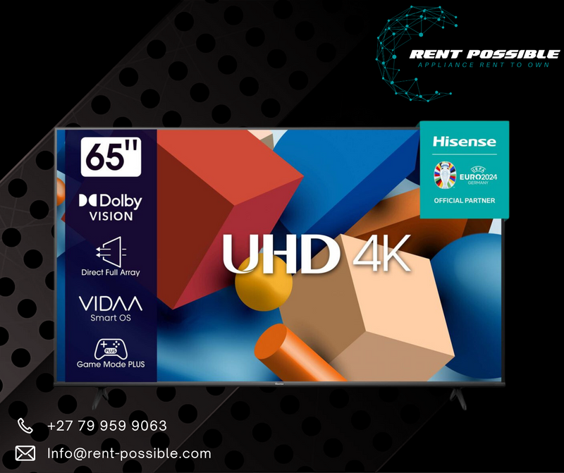 Hisense 65&#34; A6K 4K UHD Smart TV Rent to Own