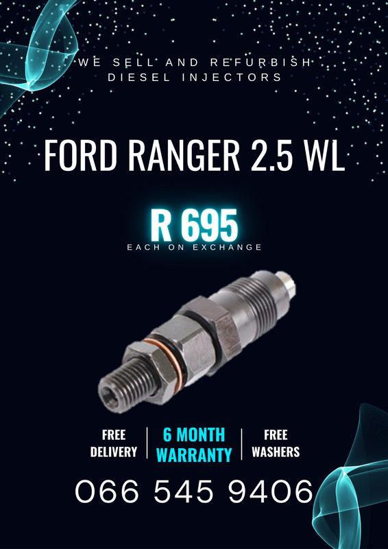 FORD RANGER 2.5 WL DIESEL INJECTORS FOR SALE ON EXCHANGE WITH WARRANTY