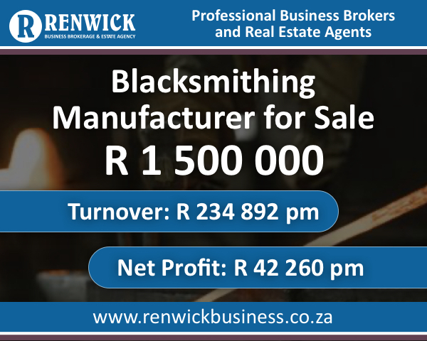 Business for Sale: Blacksmithing Manufacturer