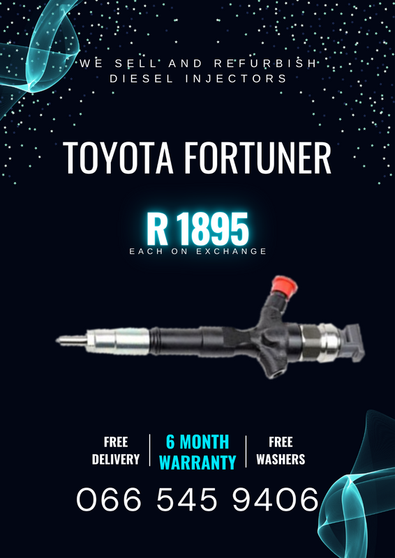 TOYOTA FORTUNER DIESEL INJECTORS FOR SALE ON EXCHANGE WITH WARRANTY