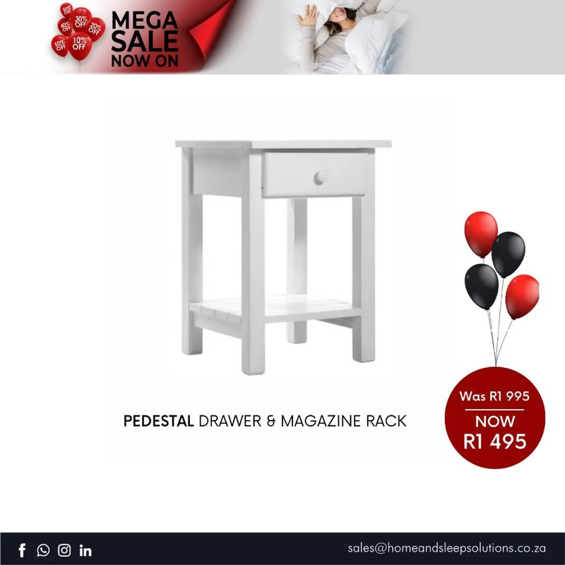 Mega Sale Now On! Up to 50% off selected Home Furniture Bedside Pedestals