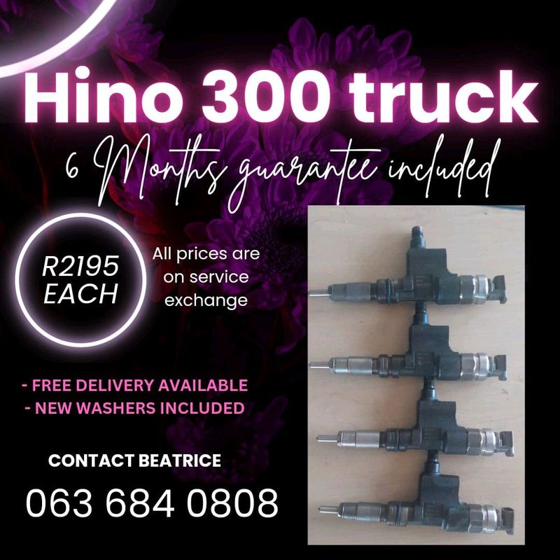 HINO TRUCK 300 DIESEL INJECTORS FOR SALE WITH WARRANTY