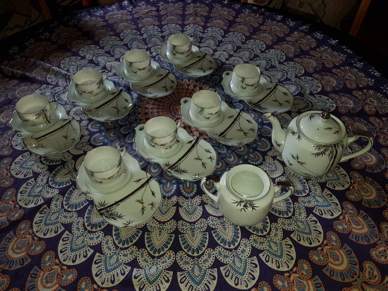 Hayasi Antique Hand-painted Tea Set