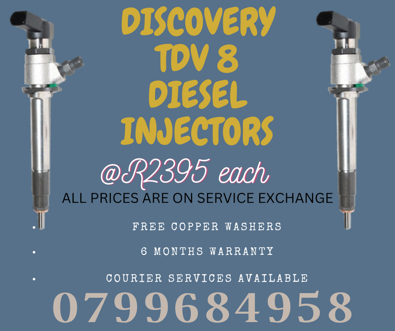 DISCOVERY TDV 8 DIESEL INJECTORS/ WE RECON AND SELL ON EXCHANGE