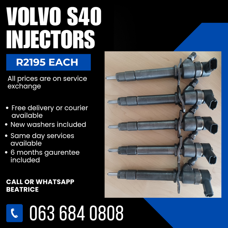 VOLVO S40 DIESEL INJECTORS FOR SALE WITH WARRANTY ON