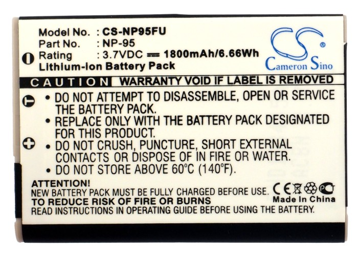 Camera Battery CS-NP95FU for FUJIFILM NP-95 etc.