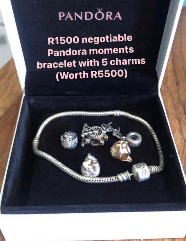 Pandora Moments Bracelet with 5 Charms - R1500 negotiable
