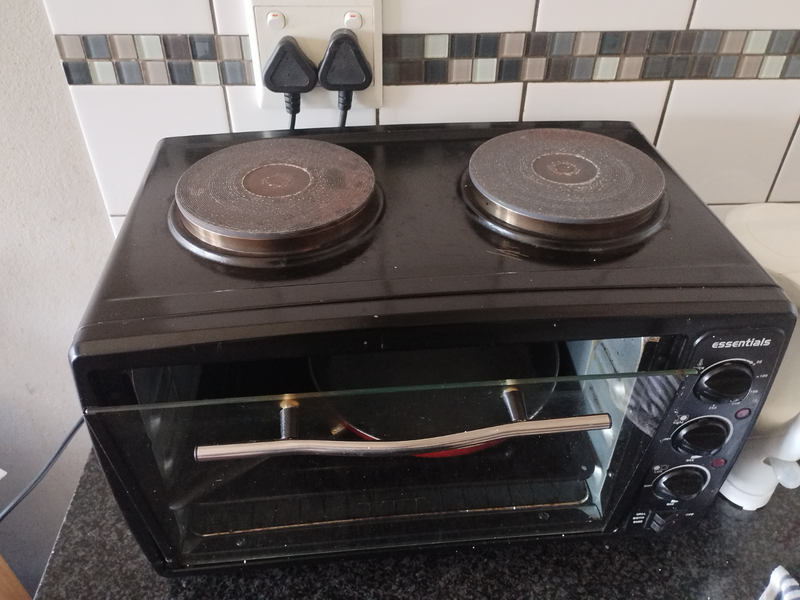 2 plate with oven stove