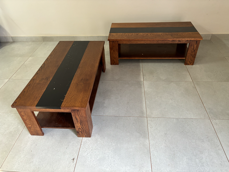 Twin coffee table set - solid wood
